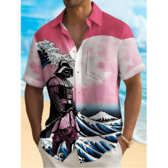 Men's Shirt Summer Casual Fashion Short Sleeved Shirt For Men Loose Breathable Hawaiian Shirt Man Casual Men's Clothing Top