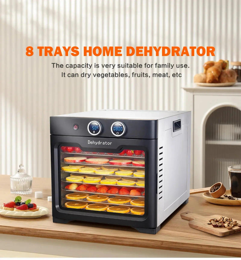 Description Picture 2 of item220V 8 Trays Food Dried Fruit Machine Dryer For Vegetables Dried Fruit Meat Stainless Steel Dehydrator Fruit Drying Machine