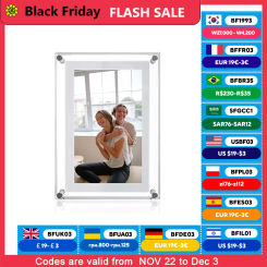 Acrylic Digital Photo Frame 5/7 Inch 1000mAh Vertical Display IPS Screen 2G Memory Battery Porta Retrato Digital