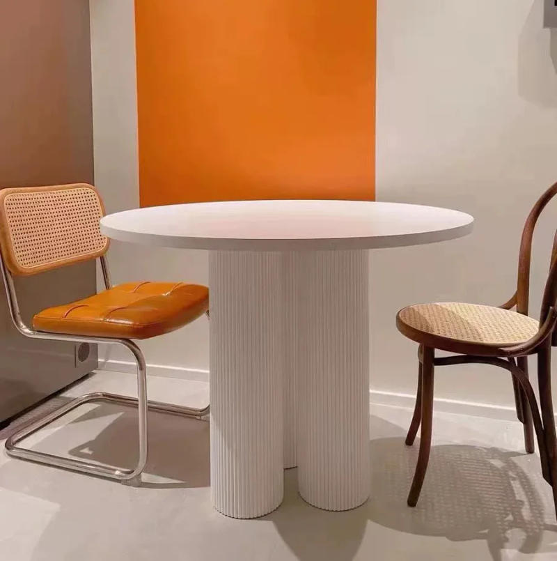 Description Picture 5 of itemNordic Slate Dining Tables Light Luxury Round Table Small Apartment Home Living Room Dining Table Designer Dining Room Furniture