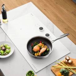 Built-in Electric Hob 3500W Big Power Dual Cooker Induction Cooktop Pure White Built-in Induction Cooker Kitchen Cooking Surface