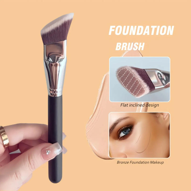 Description Picture 2 of itemLiquid Foundation Brush Soft Synthetic Bristles Streak-Free for Liquid Cream All Skin Types Face Makeup Tool