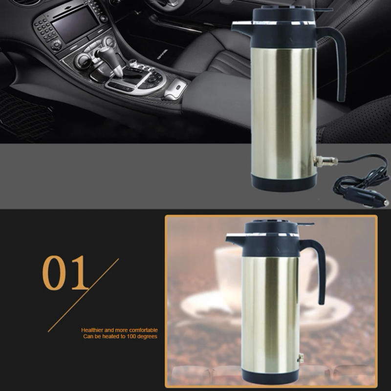 Description Picture 4 of item930-950ML Car Hot Kettle Portable Water Heater Leak-Proof Design 12/24 V Stainless Steel Kettle Fast Boiling Coffee Tea Drinks