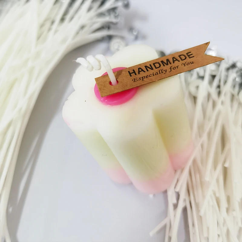 Description Picture 5 of item103pcs Waxed Cotton Candle Wicks Set with Stand Original Smokeless Candle Wicks Soy Oil Wax Core Woven Making Candles Supplies