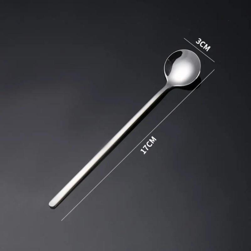 Description Picture 2 of itemLong Handle Coffee Spoon Stainless Steel Tea Dessert Spoon Stirring Spoon Juice Tea Spoons Ice Cream Scoop Cutlery Kitchen Tools