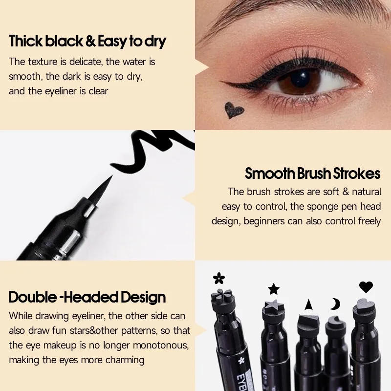 Description Picture 6 of itemSeal Eyeliner, Liquid Eyeliner, Waterproof and Quick Drying, Multiple Choices, Eye Cosmetics Eyeliner Stamp Eye Liner