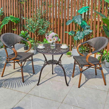 Home Balcony Furniture Patio Chair Leisure Stool Household Garden Chair Villa Table and Chairs Set Outdoor Patio Furniture