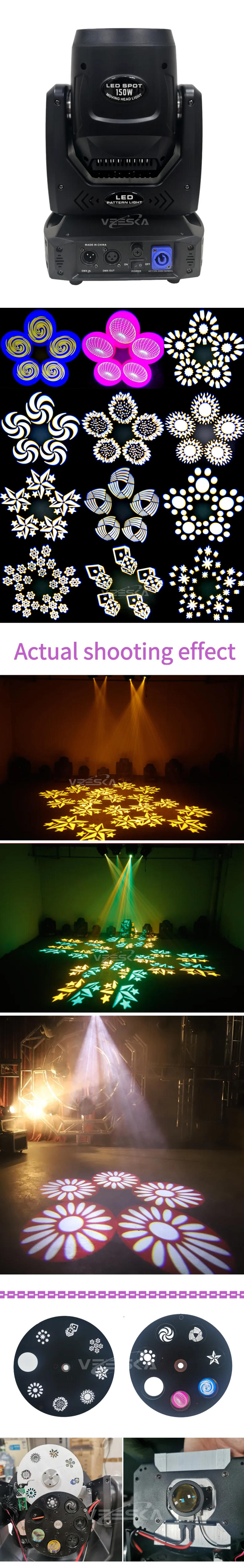 Description Picture 3 of itemFlightcase 150W Beam Spot LED With Gobos Moving Head Light High Brightness Stage Light For Disco Nightclub Stage