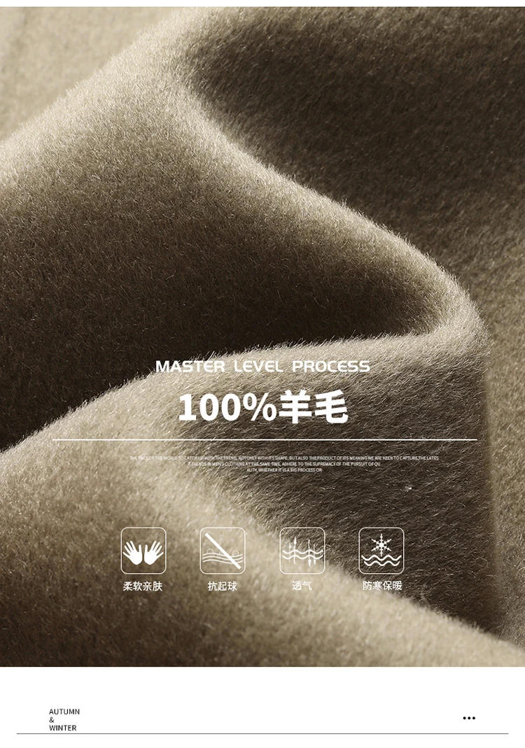 Description Picture 5 of item2023High-end men's reversible spring and autumn new fashion handsome all fashion business casual 100% wool suit jacket  Regular