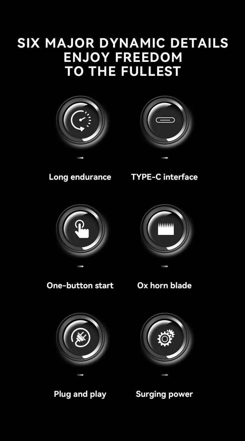 Description Picture 3 of itemKemei Km-2293 Barber Cordless Hair Trimmer 0mm Zero Gapped Carving Hair Clipper Professional Electric Finish Cutting Machine