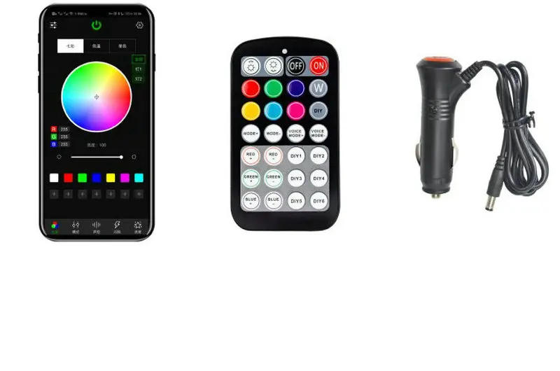 Description Picture 4 of itemRemote controlled 12Leds Colorful twinkle Light Engine 9W APP Smart phone controlled 12holes Fiber Optic light star DIY SKY