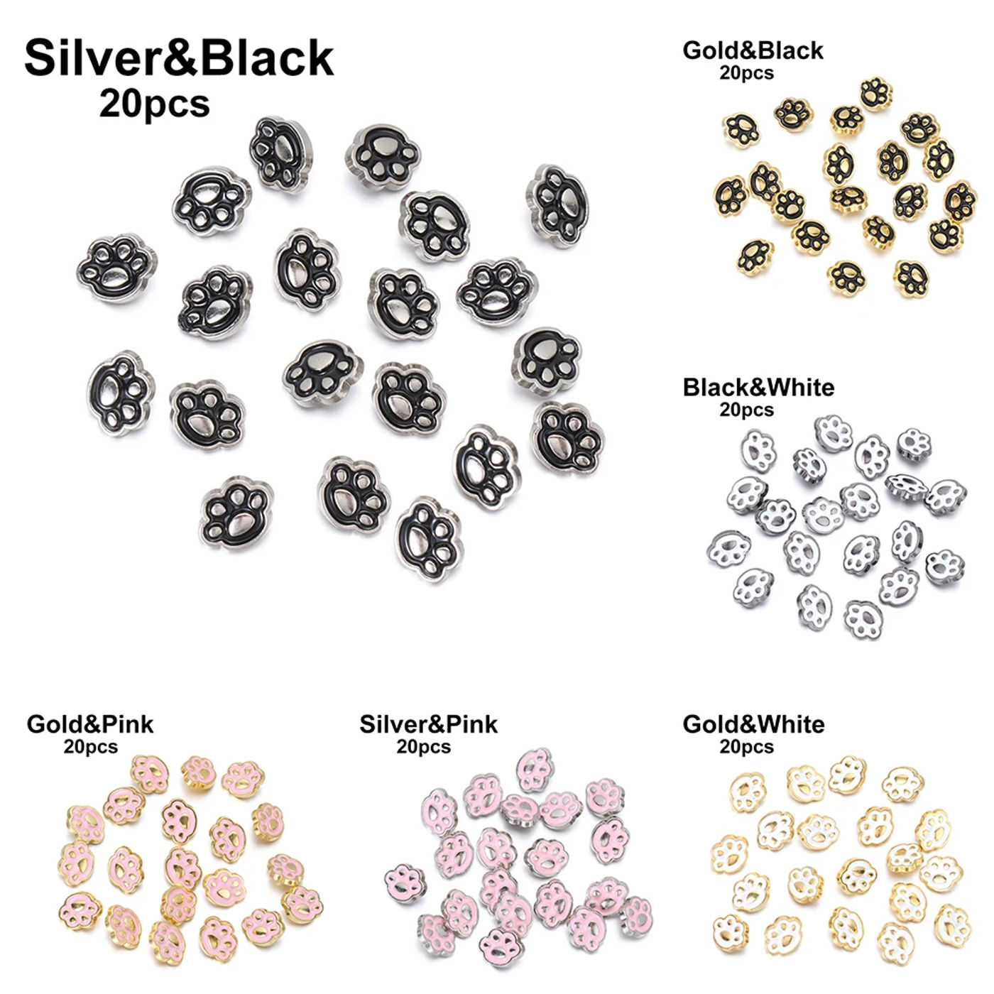 Description Picture 4 of itemDollhoues Miniature Decoration Cat Paw Pattern Craft Mini Buttons Metal Buckles DIY Doll Clothes Clothing Sewing Buckle