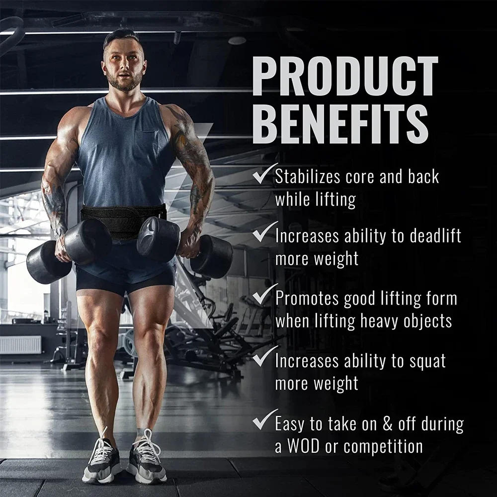 Description Picture 3 of itemSports Fitness Weight Lifting Waist Belts Gym Workout Lumbar Back Support, Powerlifting, Strength Training, Squat, Weightlifting
