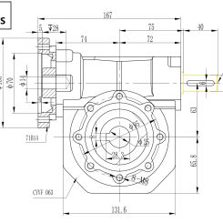 CHENYUE High Torque Worm Gearbox CYVF 063-VS  Input 14/19/22/24mm Output 25mm Ratio 5:1/100:1  Free Maintenance no need add oil