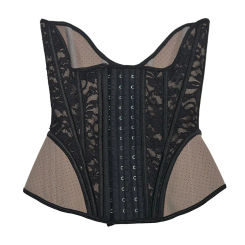 Womens Shapewear Lace Curve Latex Waist Trainer Workout Hourglass Belt Waist Cincher Trimmer Long Torso Fajas Steel Bones