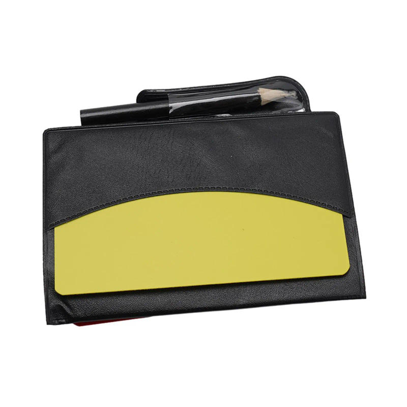 Description Picture 5 of item1 Set Soccer Football Referee Purse Notebook With Red/Yellow Penal Card Training Fair Play Professional Sports Equipment