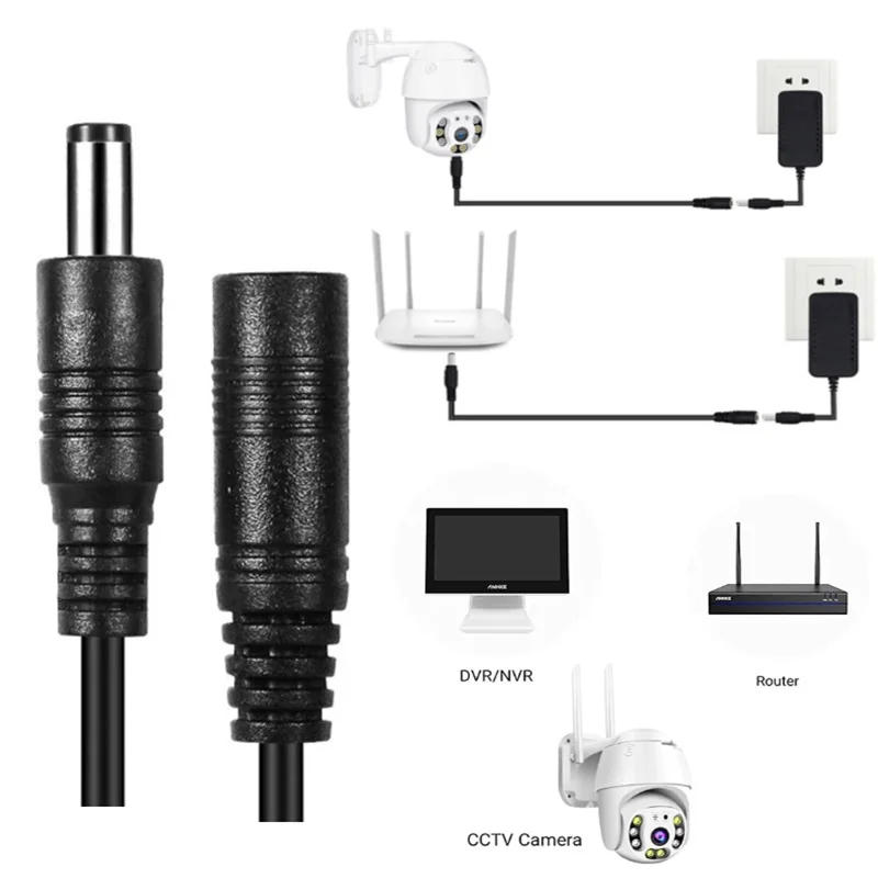 Description Picture 4 of item20m DC 12V Video Extension Cord 5.5mm*2.1mm Universal 12v Power Extension Cable for Security Camera Extender Cord Male to Female