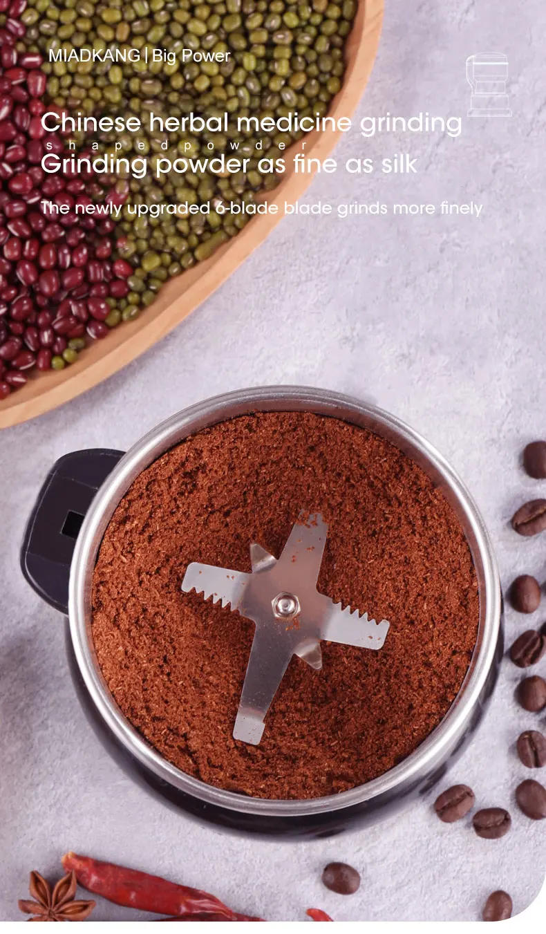 Description Picture 4 of item400W Kitchen Cereal Nuts Beans Spices Grains Grinder Machine Electric Coffee Grinder  Multifunctional Home Coffee Grinder 220V