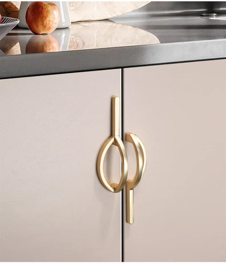 Description Picture 4 of itemLuxury Nordic Furniture Cabinet Drawer Handle Door Pull Kitchen Cupboard Wardrobe Bathroom House Dresser Closet Brass Grey Knob