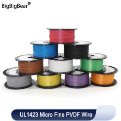 10~100m PTFE Wire UL1423 Silver Plated Single Core Cable (No Scroll) High Temperature Micro Fine Electronic Line DIY Copper Wire