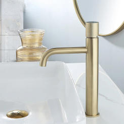 Rose Gold Basin Faucet Modern Sink Mixer Tap Brass Wash basin Single Handle Single Hole Crane For Bathroom