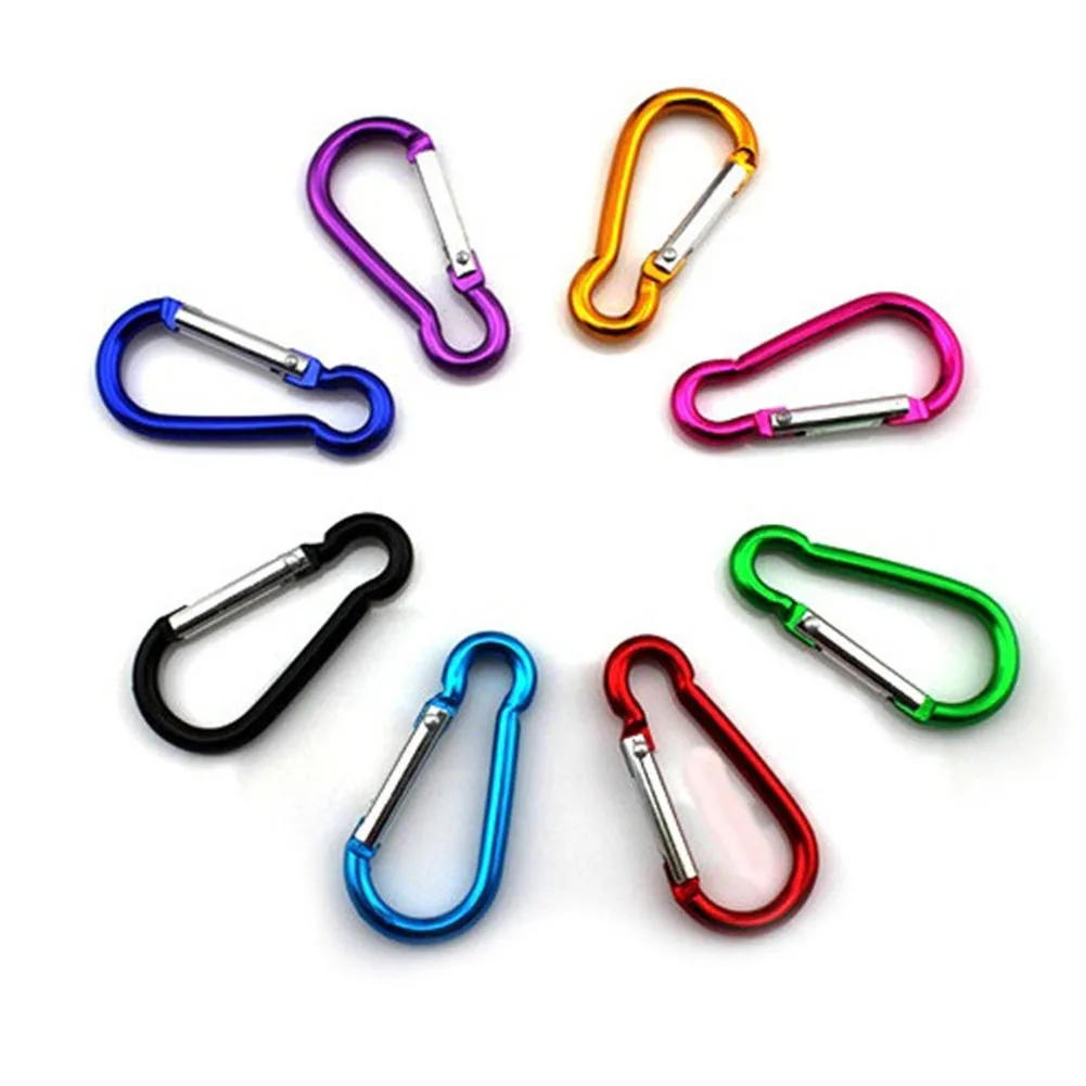 Description Picture 4 of item10PCs Aluminum Carabiner Key Chain Clip Outdoor Camping Keyring Snap Hook Water Bottle Buckle Travel Kit Climbing Accessories