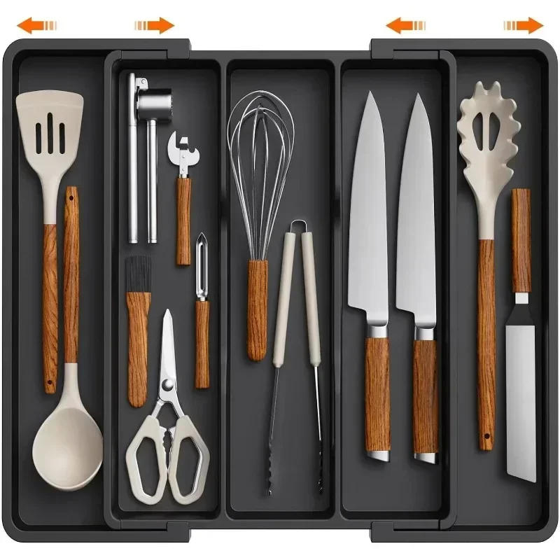 Description Picture 3 of itemSpatula Trays Utensil Organizer for Kitchen Drawers Expandable Cooking Tray Adjustable Cutlery Tools and Gadgets Storage Divider