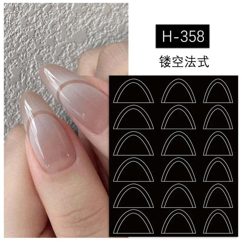 Description Picture 5 of itemPainting Stencil Nail Art Stickers Heart Cross Butterfly Bear Star Hollow Nail Decals Airbrush Templates French Trend Supply