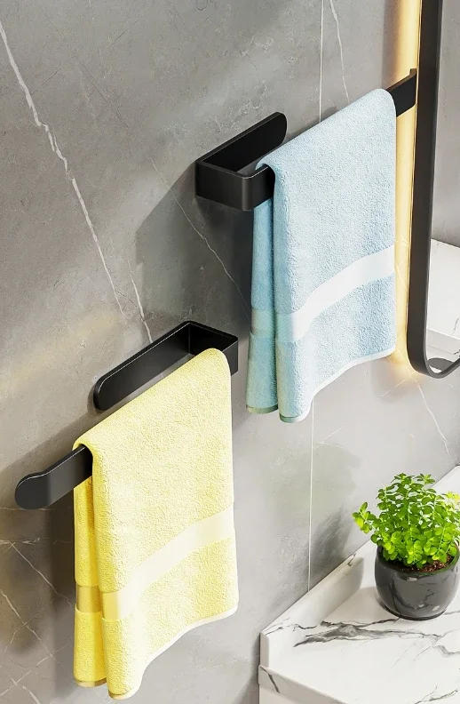 Description Picture 4 of itemStainless steel toilet paper roll holder No-drill bathroom Towel bar hooks hardware accessories
