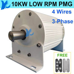 5000W 10KW Electric Generator Low Speed 3000W 48V 220V 240V 380V Gearless Permanent Magnet Alternator For Wind Water Turbine