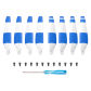 8pcs Blue-white