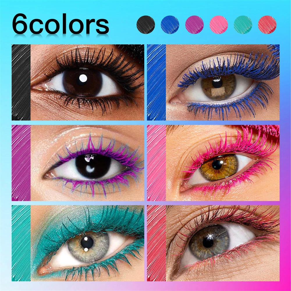 Description Picture 4 of item6D Color Mascara for Long Thick Lash Smudge-Proof Non-Clumping Natural & Dramatic Look Water-Resistant  Makeup Eyelash Extension