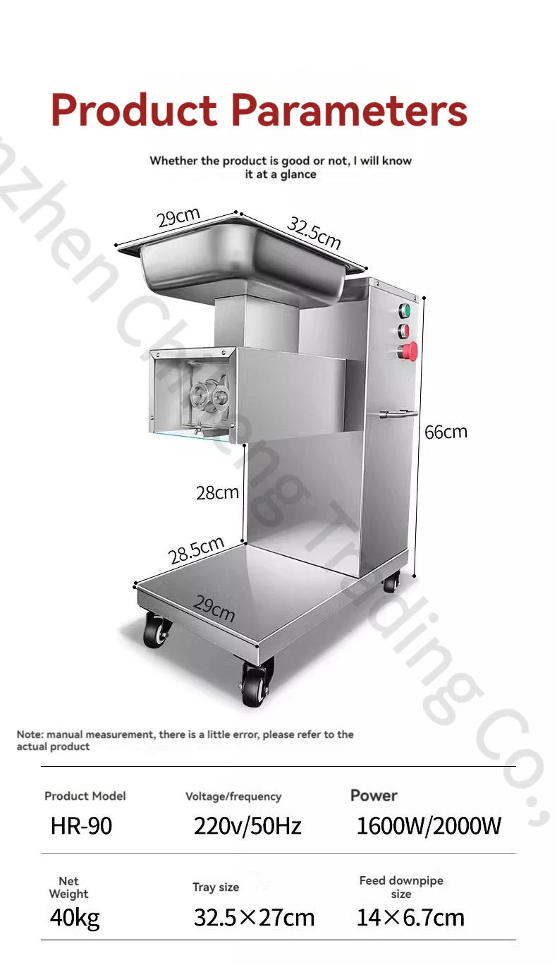 Description Picture 5 of item220V/110V Electric Meat Slicer With Pulley QE Stainless Steel Meat Chopping Machine Commercial Meat Cutting Machine