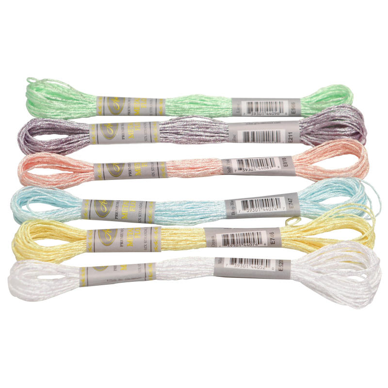 Description Picture 6 of item6 Pearlescent Effects High Sheen Metallic Embroidery Floss Cross Stitch Thread 8 Meters Long 6 Strands Skein Pemiunm Quality