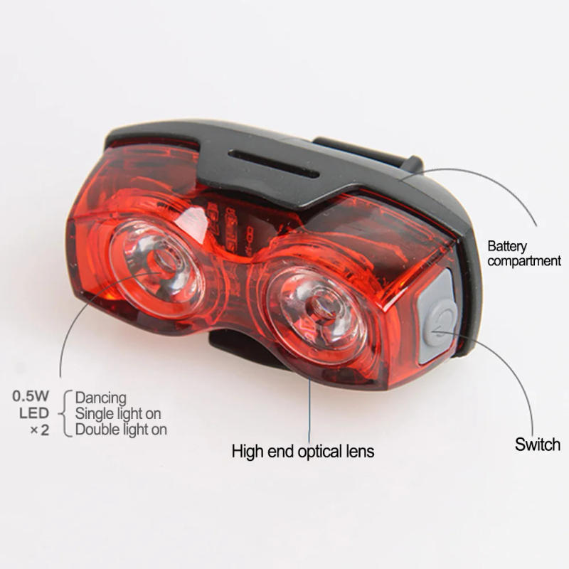 Description Picture 5 of item1pc Bicycle Rear Light AAA Batteries High Visibility Red Light Tail Light Horizontal Or Vertical MTB Road Bike Lamps Accessories