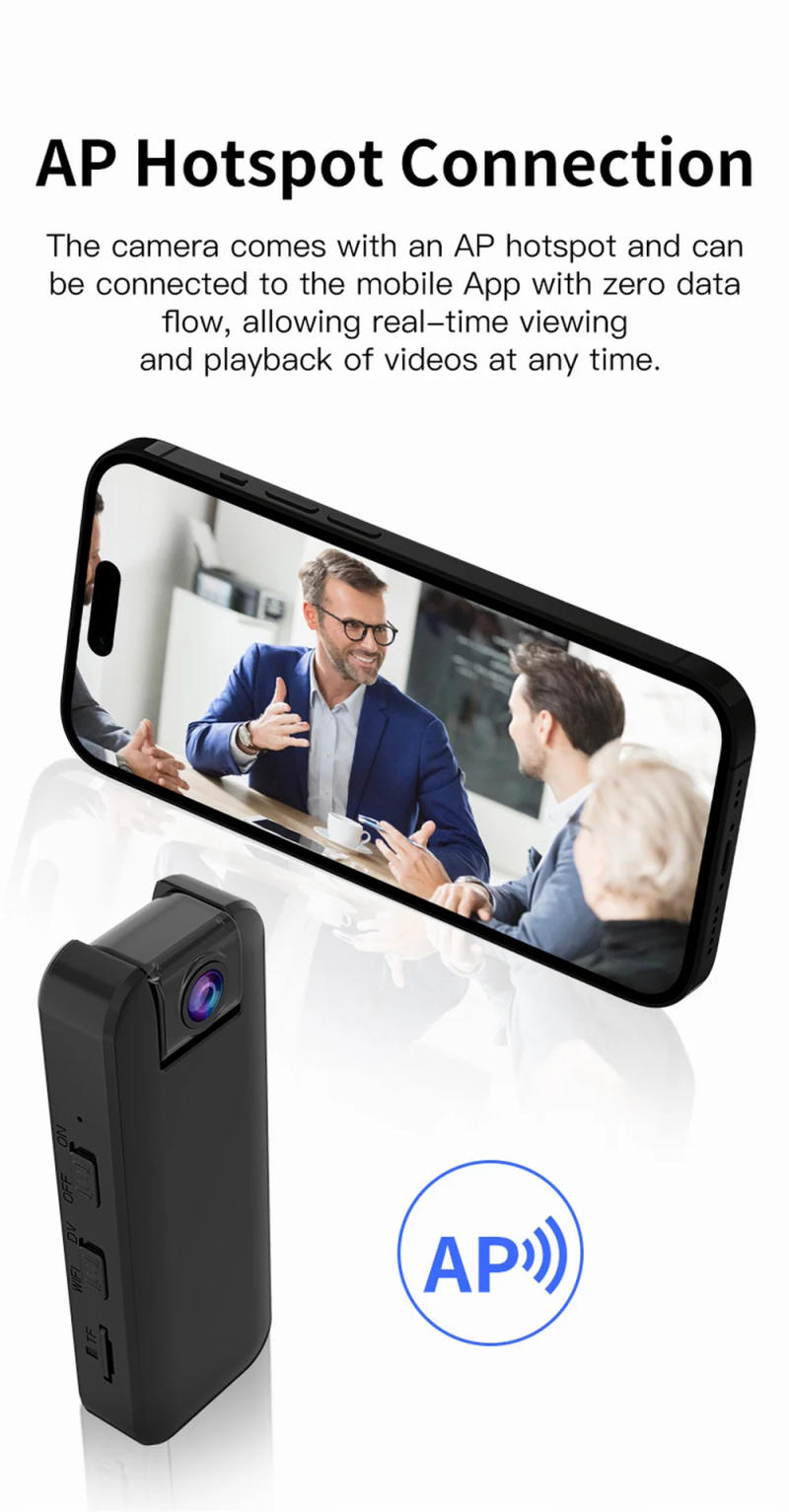 Description Picture 4 of itemNew L15 Ultra HD 4K Wifi Hotspot Mini Camera Portable Digital Video Recorder Body Cam Night Vision DVR Miniature Camcorder