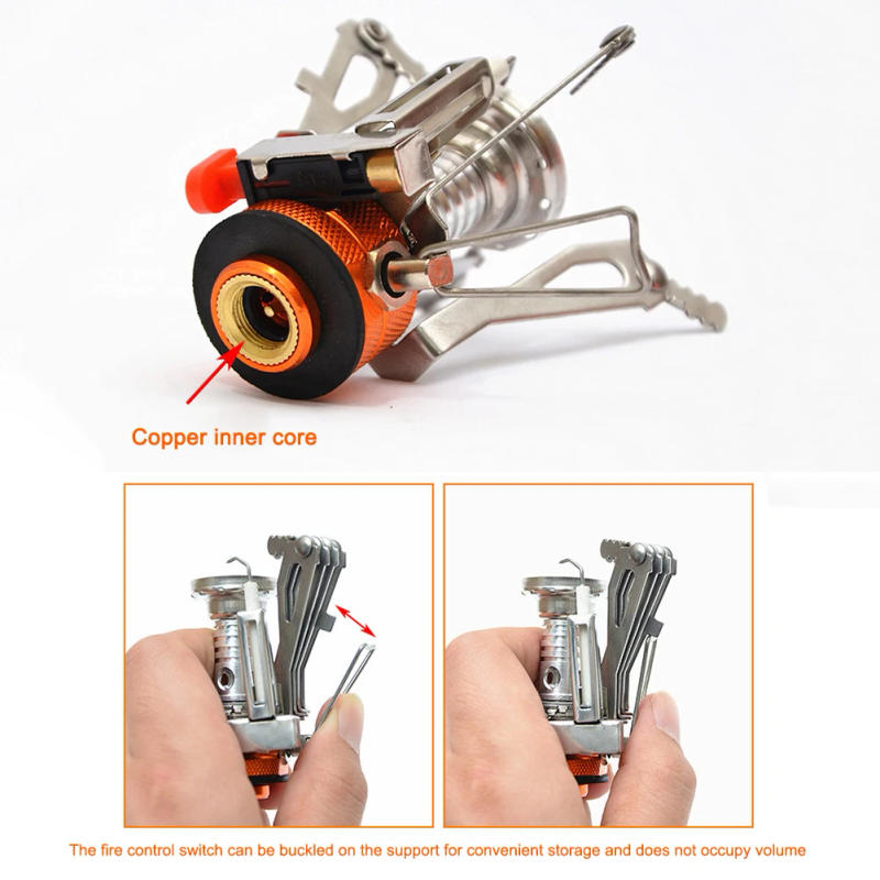 Description Picture 6 of itemMini Camping Gas Stove Outdoor Folding Strong Fire Furnace Heater Portable Foldable Lighter Heater Hiking Trekking Supplies 2024