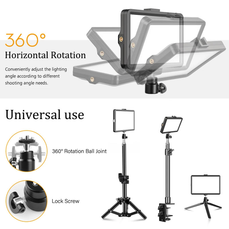 Description Picture 5 of item6 Inch LED Video Light Kit Dimmable Continuous Portable Photography Lighting with Tripod Stand & Color Filter for Tabletop Shoot