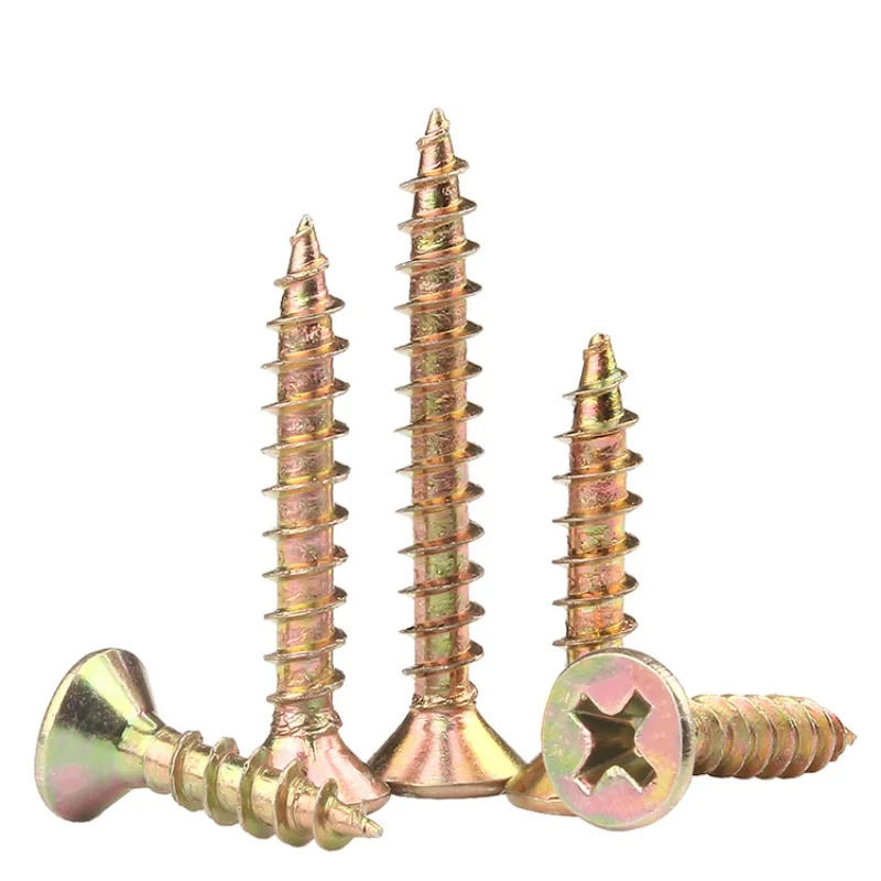 Description Picture 6 of itemCross Flat Head Wood Screws M5 High-Strength Screw Drywall Screw Woodworking Hardened Color Zinc-plated Countersunk Cross Screw