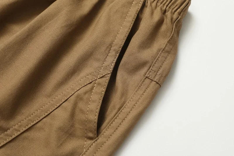 Description Picture 4 of itemLarge Size Men's Cargo Trousers Straight Leg Work Pant Men Loose Fit Cotton Wide Overalls Male Side Multi Pocket Plus Size