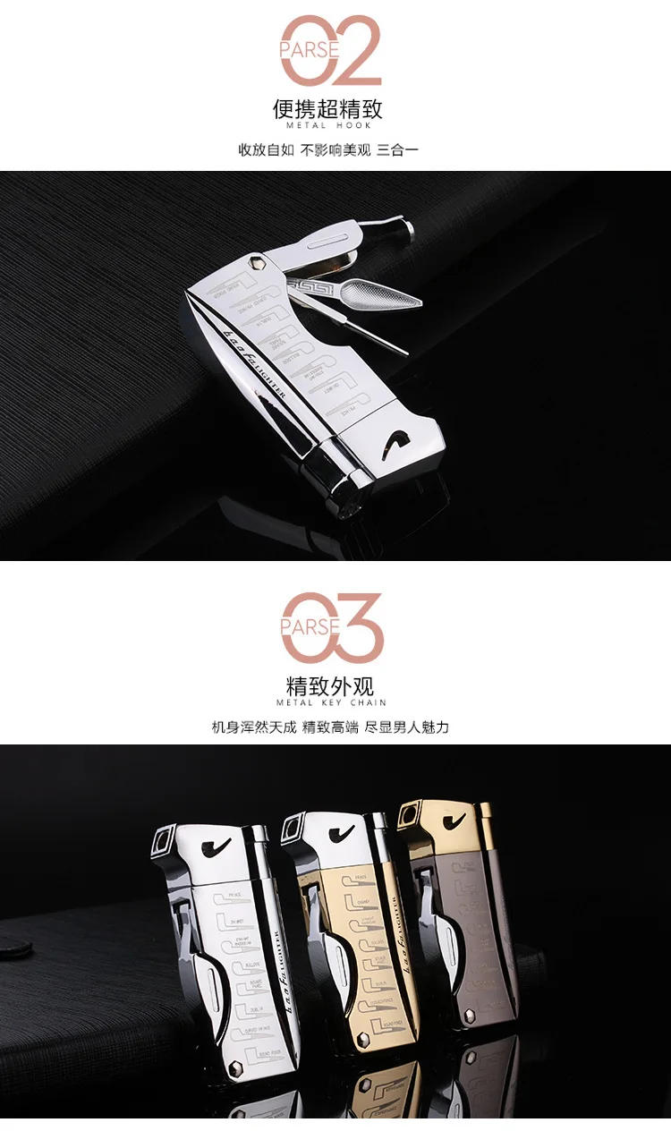 Description Picture 5 of itemButane Jet Lighter with Pipe Tool Pipe Rod Lighter Multifunction Gas Lighter Free Fire Compact Cigarette Accessories Cigar Man