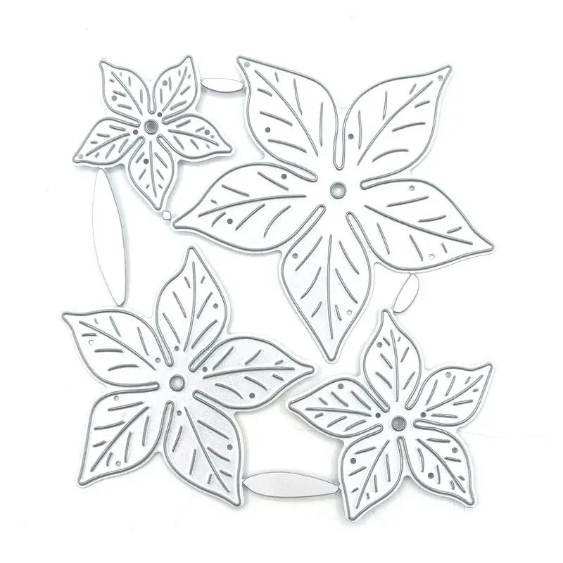 Description Picture 2 of itemDIY Lace Cutting Dies Embossing Stencil Template for Scrapbooking Embossing Paper Card Making Five Leaves Flowers