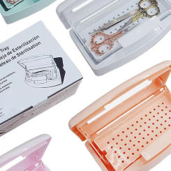 Plastic Sterilization Tray for Tweezers Eyelash Extensions Nail Implement Manicure Equipment Storage Organizer Tool