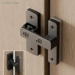 2 sets of zinc alloy sliding door buckles with 90 degree right angle indoor anti-theft door latch locks window latch
