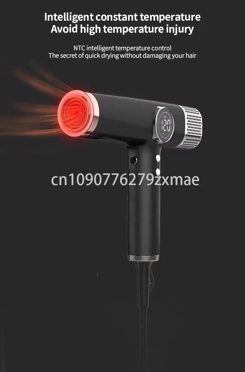 Description Picture 4 of itemLed Display 1875W Professional Hair Dryer High Speed 110000 RPM Brushless Motor for Fast Drying Low Noise Ionic Blow Dyer