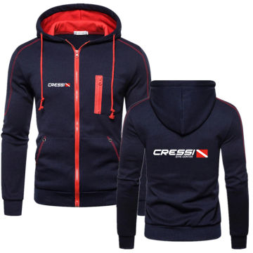 Scuba Dive Cressi Spring Men's Zipper Hoodies Motorcycles Sweatshirts Mens Streetwear Cardigan Hoodies Hight Quality Versatile