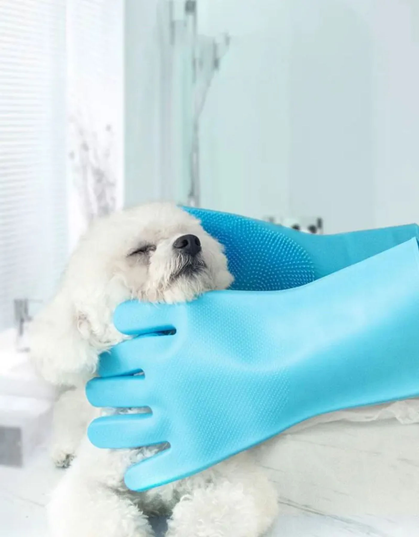 Description Picture 2 of itemPet Grooming Cleaning Gloves Dog Cat Bathing Shampoo Glove Pet Accessories For Cats Shower Cleaning Tools