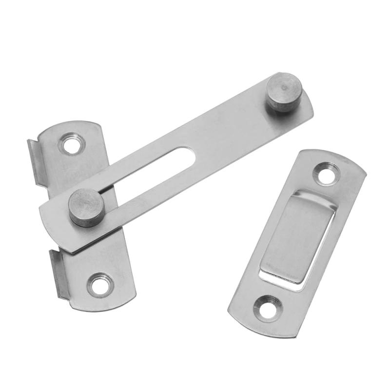 Description Picture 6 of itemStainless Steel Hasp Window Cabinet Sliding Door Lock Silent Gate Buckle Padlock Clasp Door Bolt with Screws Security Hardware