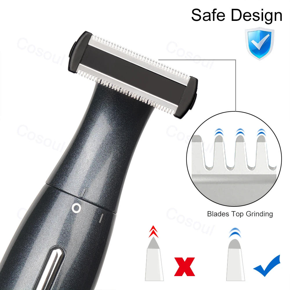 Description Picture 3 of itemBody Hair Trimmer Men Women Groin Trimmer Armpit Hair Pubic Hair Bikini Chest Hair Trimmer Beard Grooming Clipper Epilator
