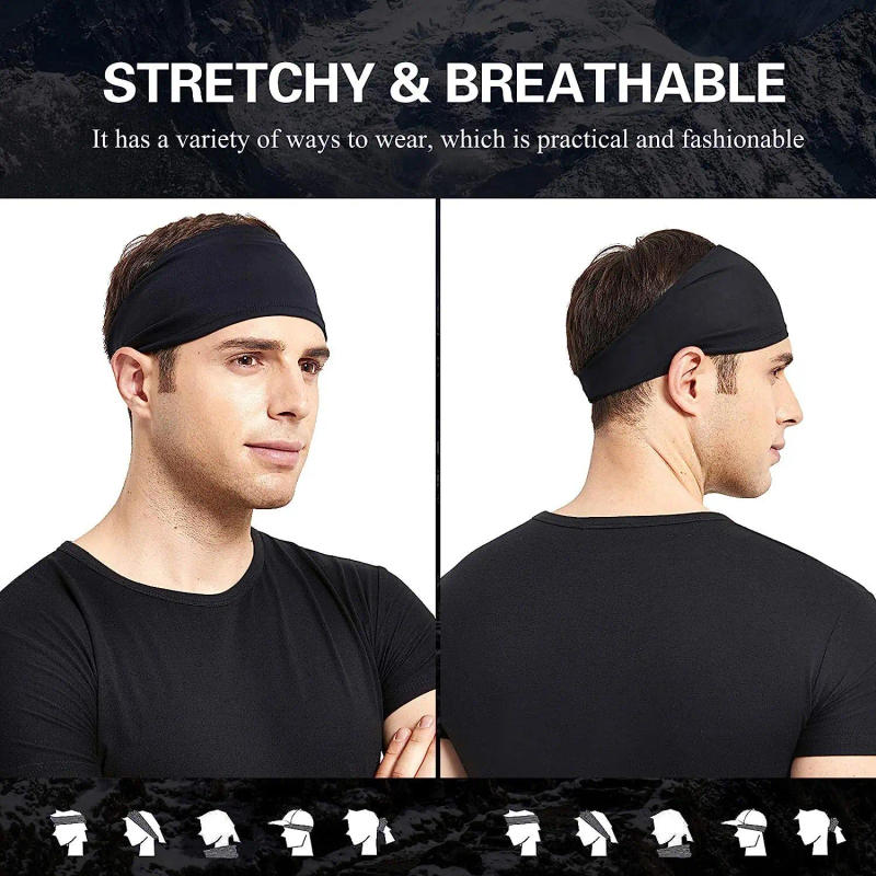 Description Picture 4 of itemMen's Sports Headband Sweat-absorbing and Anti Sweating Band Running Fitness Headband Headband Hoop Yoga